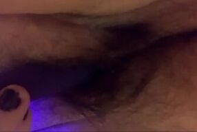 Solo Hotel Play BBW Mature MILF bullet vibe natural bush pierced