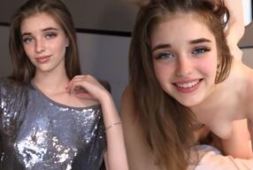 Watch petite Vika Lita beg for a wild threesome with her two favorite guys - POV