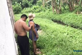 I fucked my neighbor's stepdaughter the gardener inside his vegetable garden