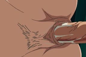 Girl Masturbates and Swallows Neighbor's Cock with Her Hairy Pussy