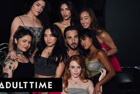 ADULT TIME - Horny Sex Addicts Ambush Therapist For Wild Reverse Gangbang!