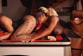 Two Tight Holes Share One Big Dick | Sperm from Pussy to Mouth 69